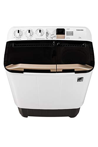 Image of TOSHIBA 12.5 kg Semi -Automatic Top loading washing machine (VH-J135W-IND WHITE)