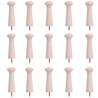 ZPSCXQ 15Pcs Wooden Shaker Peg Hooks, Coat Pegs for Wall Mounting, Unfinished Wood Racks for Hanging Clothes, Hats, Towels, and DIY Projects, Natural Wood Color