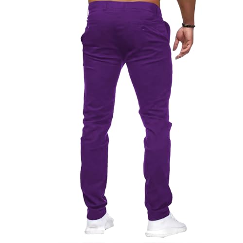Men's Chinos Casual Dress Pants Slim Fit Skinny Stretch Flat-Front Lightweight Comfort Slacks 2025 Trendy Trousers3