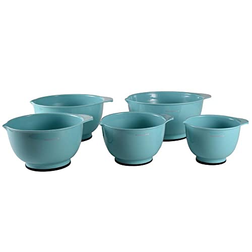 Image of KitchenAid KE178OSAQA Classic Mixing Bowls, Set of 5,Aqua Sky 2