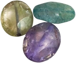 احجار كوارتز مثقوبة عالية الجودة بالوان مختلطة طبيعية مكونة من 3 قطع من كوليكتورز