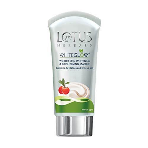 Image of Lotus Herbals Whiteglow Skin Whitening And Brightening Gel Cream, SPF-25, 40g And Lotus Herbals White Glow Yogurt Skin Whitening And Brightening Masque, 2 Count (Pack of 1)