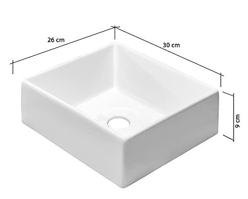 Cuba Pia Retangular para Banheiro Tulipa Branco