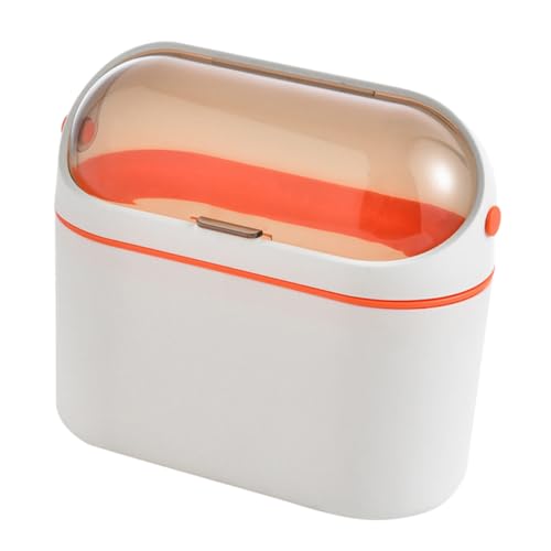 ROMISBABA Cestino Per Rifiuti Da Cucina Appeso Con Coperchio Ribaltabile, Mini Contenitore Per Spazzatura Domestica, Piccolo e Portatile Per Bagno e Scrivania