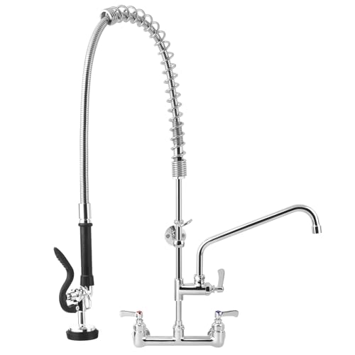 Image of 36 inch Height Commercial Faucet with Sprayer Commercial Sink Faucet
