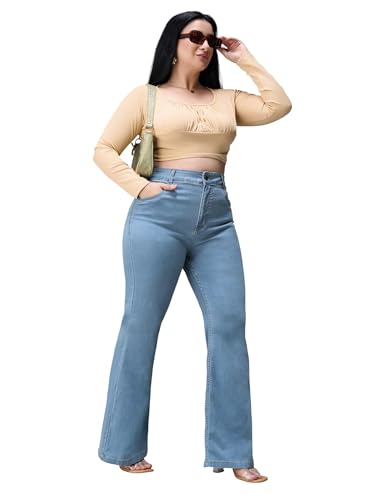 Image of Miss Chase A+ Women's Bootcut High Rise Stretchable Denim Jeans