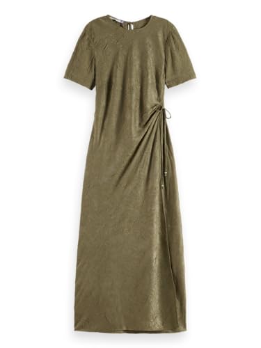 Crushed Satin Wrap Dress