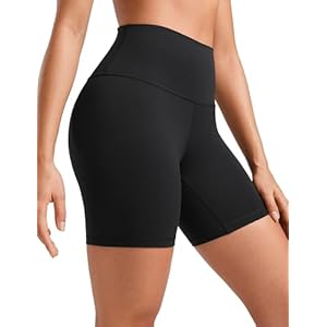 CRZ YOGA Womens ButterLuxe Biker Shorts 6 Inches – High Waisted Workout Running Volleyball Spandex Yoga