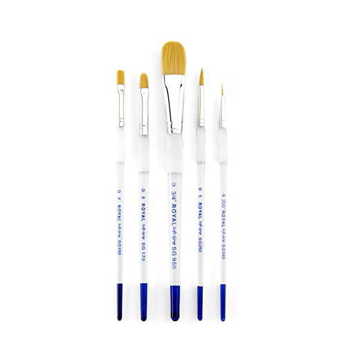 Royal 10014044 Talkon Brush 5 Piece Rubgrp, Assorted Size, Multicolor 5 Set