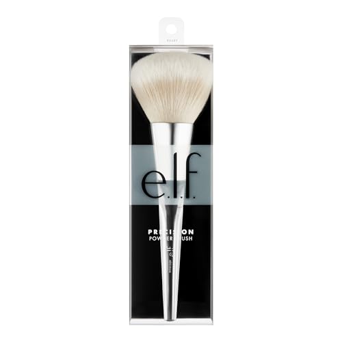 image for e.l.f. Precision Powder Brush, Large Shaped Makeup Brush For Pressed &
