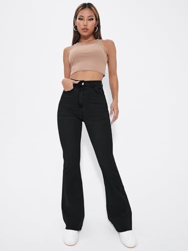 Image of Aahwan Blue Solid Low Waist Bootcut Denim Jeans for Women's & Girls'