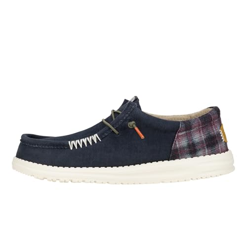 HEYDUDE Wally Funk Plaid Red Size 14, Men’s Shoes, Slip-on Loafers, Comfortable & Light-Weight