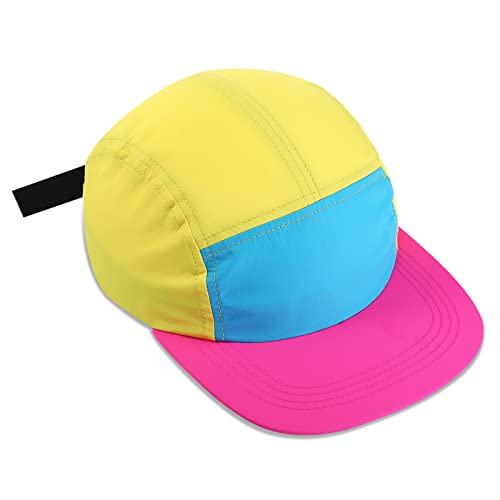 Casquette nylon fluo années 90 réglable accessoire costume rétro