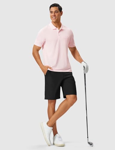 Image of Rdruko Men's Polo Shirts Short Sleeve Quick Dry Outdoor Golf Sports Shirts with Pocket
