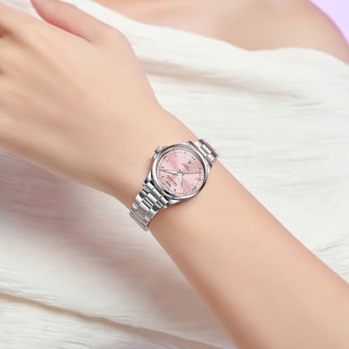 Image of OLEVS Watches for Women Luxury Elegant Stainless Steel Waterproof Luminous Diamond Women's Fashion Watch Ladies Watches for Small Wrists