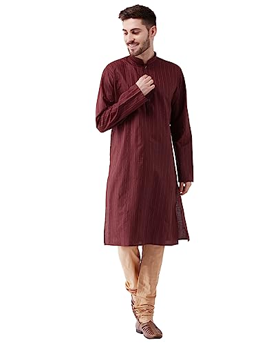 Pyjama kurta homme rouge en coton parfait pour les soirées à thème