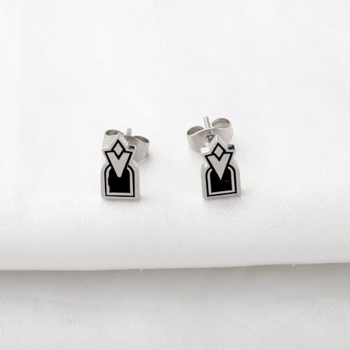 CENWA Stainless Steel Quest Marker Stud Earrings Game Lover Gift4