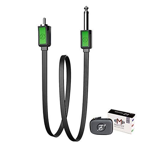 EZTAT2 Master RCA Clip Cord for Tattoo Machine Power Supply Flat Cable Connector 6 Feet 1.8M Green