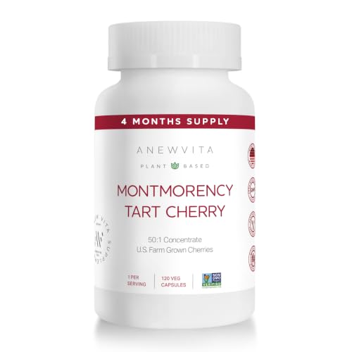 Anew Vita Tart Cherry Extract CherryPURE 50:1 Concentrate 120 Capsules