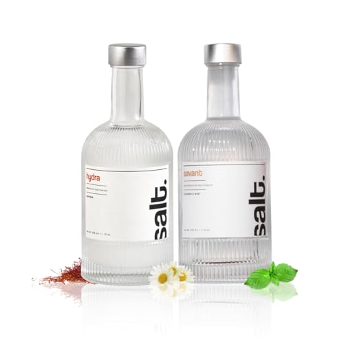 Salt. Oral Care Refresh & Revive Mouthwash Combo | Hydra & Savant Mouthwash Alcohol-Free Oral Rinse | Fights Sensitivity, Plaque & Cavities | Enriched