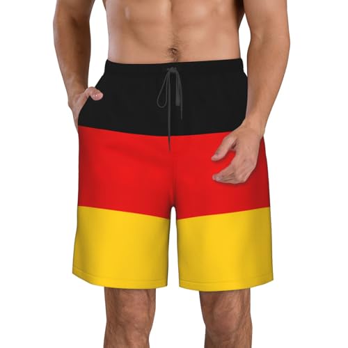Men's Beach Shorts Swim TrunksFun Patterns German Flag Print for Surfing Running Summer Vacation