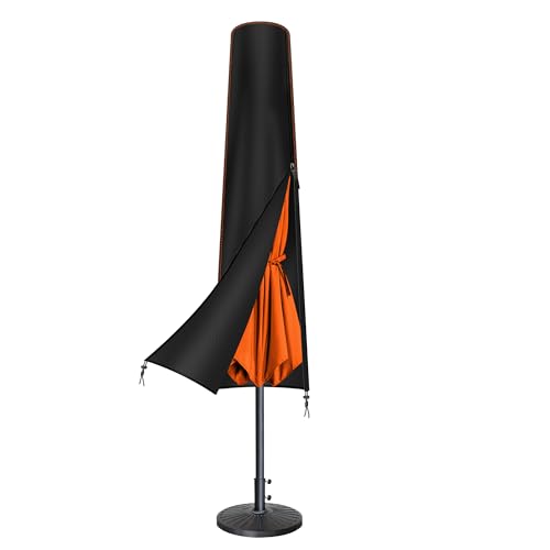 Enzeno Schutzhülle für Ø 350cm/200x300cm Sonnenschirme 190x30/50cm Oxford Stoff Abdeckung Sonnenschirme Abdeckhauben für Gartenschirm mit wasserdichtem Reißverschluss