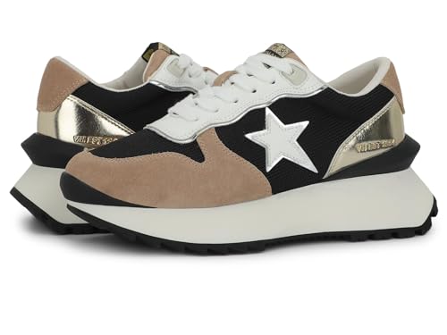 VINTAGE HAVANA Womens Major Glitter Platform Slip Onsneakers Sneakers Shoes Casual - Black, Silver, White