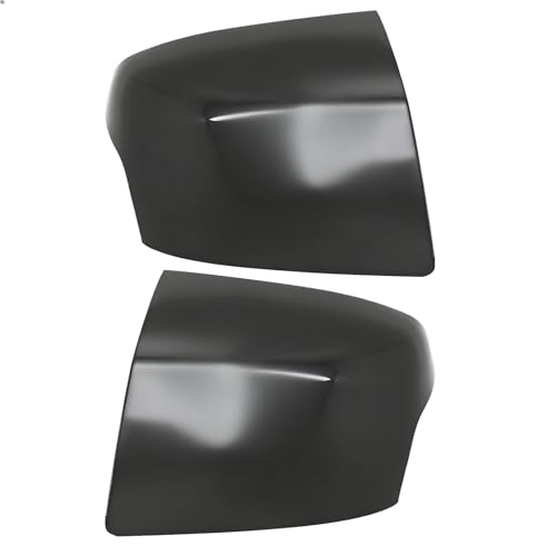 JUUDDENPARTS Door Wing Mirror Cover Fit, Door Wing Mirror Cover Cap Left and Right, Pair Black Wing Mirror Cover Cap, Replacement for Ford Focus MK2 2004-2008