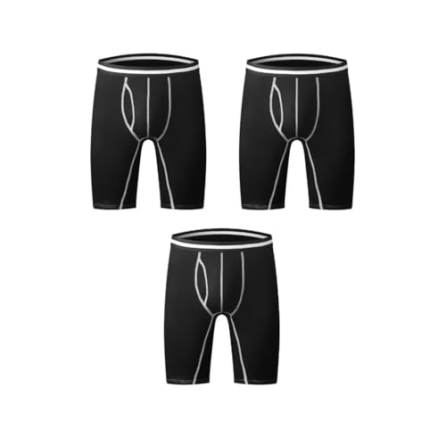 Men's Long Boxer Briefs Sports Performance Breathable Underwear Multipacks