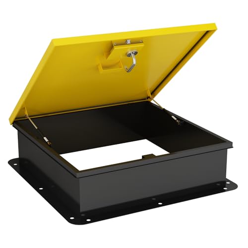 FL819 - Roof Hatch External Handle May Break/FMVSS 217 - 2019-2020 Thomas Built Minotour, Saf-T Liner C2, Saf-T Liner EFX, & Saf-T Liner HDX School Buses 3 37' L X 36' W Roof Access Hatch, Roof Steel Security Door, Powder Coated Roof Deck Hatch with Roof Hatch Door Lift Supports, 80 Degree Lid, Sturdy Construction and Weatherproof