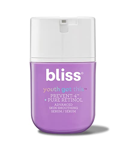 Bliss Youth Got Thisâ„¢ Prevent-4â„¢ + Pure Retinol Advanced Skin Smoothing Serum | Clinically Proven Formula | Clean | Fragrance-Free | Cruelty-Free | Paraben Free | Vegan | 0.67 oz