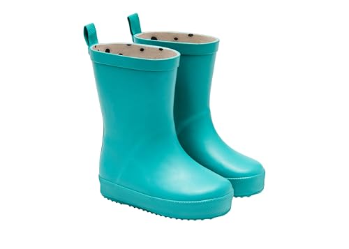 Ten Little Toddler Rain Boots for Boys & Girls, Waterproof, Lightweight, Flexible Rubber Boots with Traction for Kids