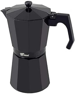 Thulos Cafetera clásica de Color Negro, Varias capacidades: 6, 9 y 12 Tazas (6 Tazas)