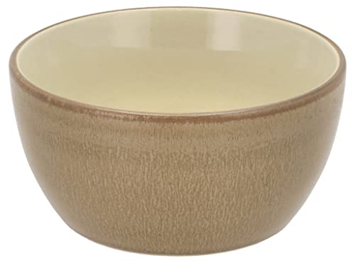 BITZ Schüssel, Schale, Müslischale, Snackschale aus Steingut, 14 cm im Durchmesser, Wood/Sand