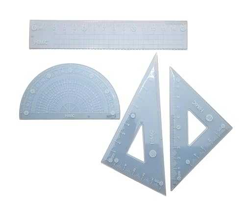 Image of Crackles Pack of 10 Ruler Compass Set for Birthday Return Gifts and Party Favors for Kids, GreatReturn Gifts. - Random Colors