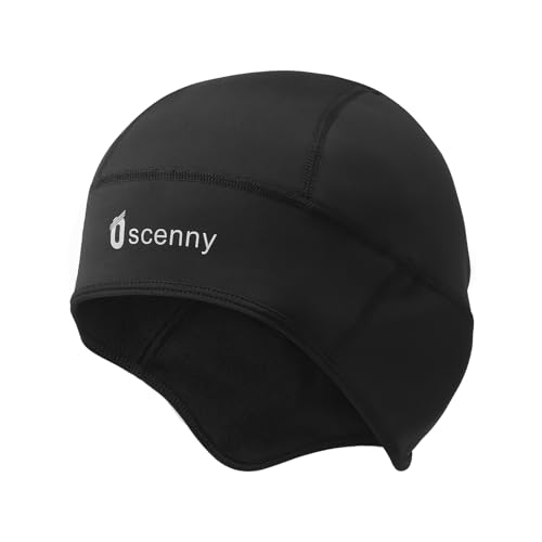 Oscenny Fahrradmütze Kinder,Jungen Laufmütze,Fahrradmütze,Winddicht Wasserdicht Weich gefüttertes Fleece für Motorrad,Ski,Fußball,Laufen, Skull Cap Beanie Männer Frauen Winter Mütze