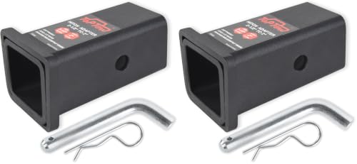 Image of TOPTOW 64028HP Trailer Hitch Adapter 2-1 /2 inch to 2 inch Hitch Reducer Sleeve Carbon Steel, 5 /8 inch Pin & Clip Included (Pack of 2)