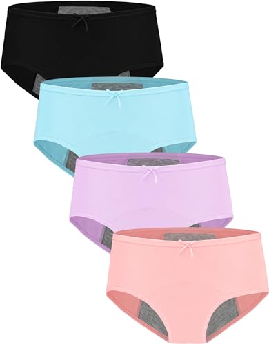 Hellove Womens Cotton Period Panties Menstrual Protective Leak Proof Briefs For Teen Girls,Women