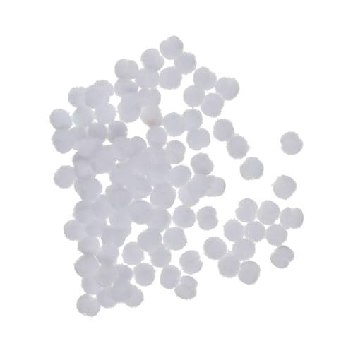 Essentials By Leisure Arts White Pom Poms - 3mm, 100 Piece Arts and Crafts Pompoms for Crafts - Puff Balls - Thumbnail 6