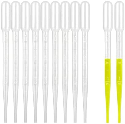 moveland 15 PCS 3 ml Plastic Pipette Dropper, Clear Graduated Scale