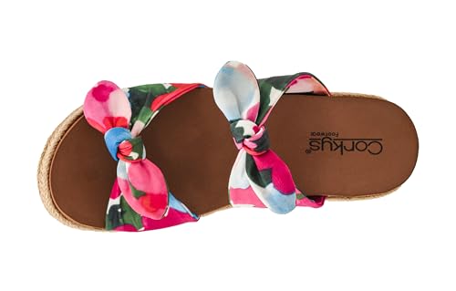 Corkys Footwear Women's Tie The Knot Wedge Sandal - 2.5 Inch Cushioned Wedge, Slip On Closure for Comfort & Style, Perfect for Casual & Dressy Outfits, All Day Wear4