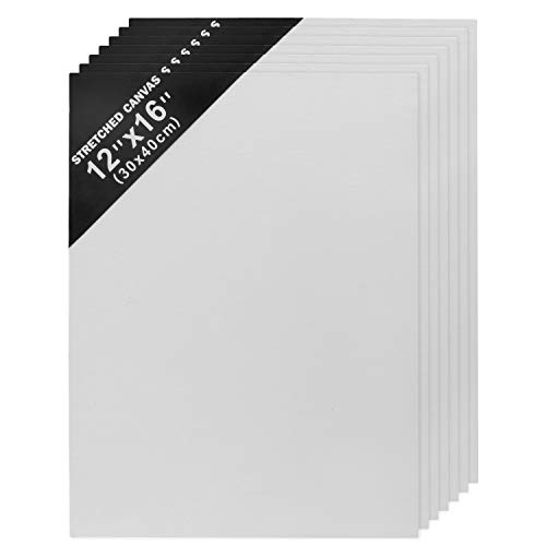 Lienzos (juego de 7) - 30x40cm (12x16 Inch) -Lienzos blancos para artistas Espesor de 3 mm Panel de lienzos Lienzos en blanco para pintar - Lienzos pequeños Para Acrílicos, Acuarelas