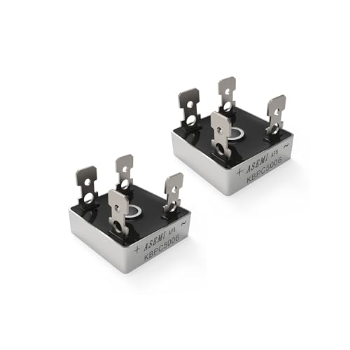 ASEMI ブリッジ整流器 50Aシリーズ KBPC5004 KBPC5006 KBPC5008 KBPC5010 シルバーメタルケース …(KBPC5006)