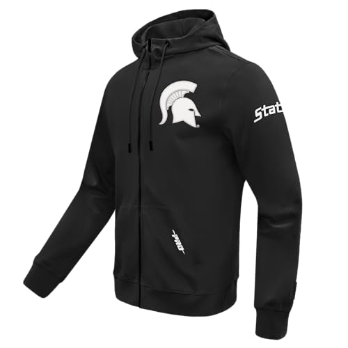 Image of Pro Standard Mens College Classic Chenille Cotton Double Knit Full Zip Hoodie