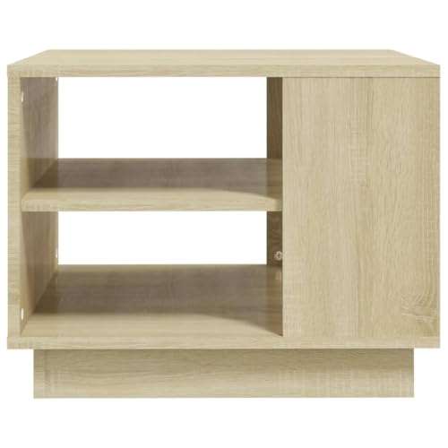 Mokuyary Couchtisch Sonoma-Eiche 55x55x43 cm Holzwerkstoff, Wohnzimmertisch Couch Tisch für Wohnzimmer, Büro, Kleine Räume Sofatisch – Bild 7