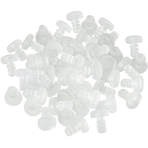 YHXiXi 50pcs Glass Top Table Bumpers Rubber Stem Bumpers for Cabinet Doors and Drawers Slipproof Foot Pad, Transparent Cover