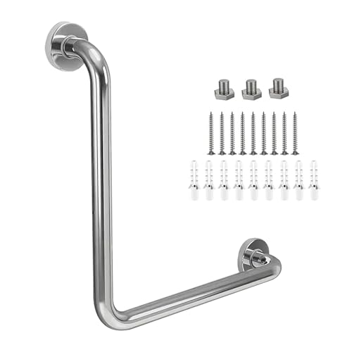 ELDRIX Grab Bar for Bathroom | Bathroom Handle for Senior Citizen | Toilet Support Handle for Elder L Shape-Pack of 1
