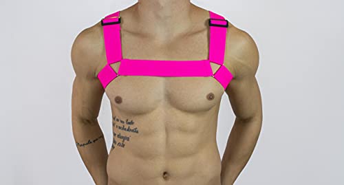 Harness de Elástico Rosa Neon