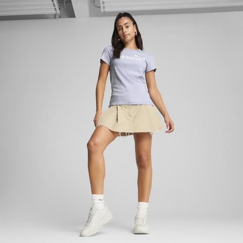 Image of Puma Women Cotton Letter Print Regular Fit Tees