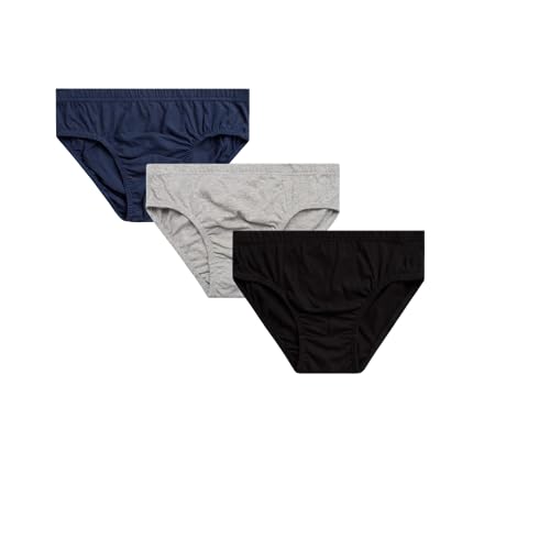 Image of Acumen Men's Underwear Briefs 3-Pack - 100% Combed Cotton, Anti-Bacterial Technology - Premium Ultrasoft Waistband